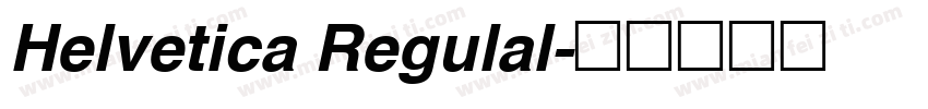Helvetica Regulal字体转换